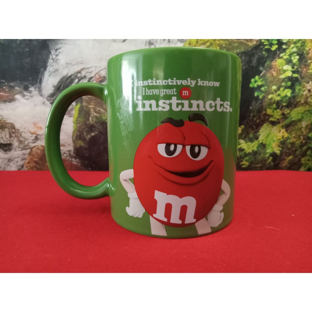 M&M's I Instinctively Know I Have Great Instincts Green Coffee Cup Mug Promo